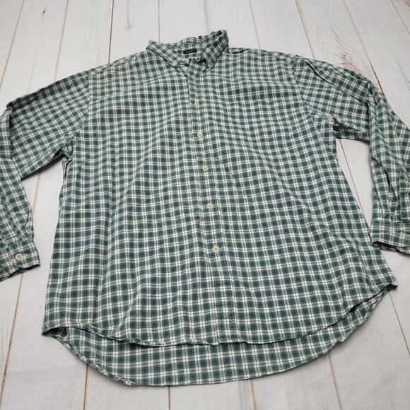 Abercrombie & Fitch Other - Vintage 90s Abercrombie & Fitch Big Shirt green long sleeve checkered plaid Y2k